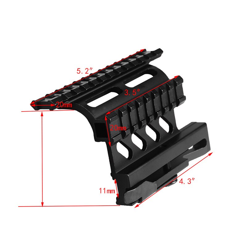 AK bracket aluminum alloy 20mm guide rail 45 ° side guide rail AK inclined bracket